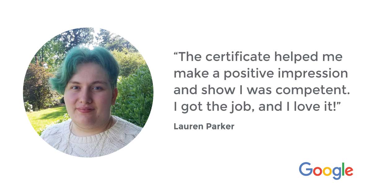 How Lauren turned a hobby into a successful IT career