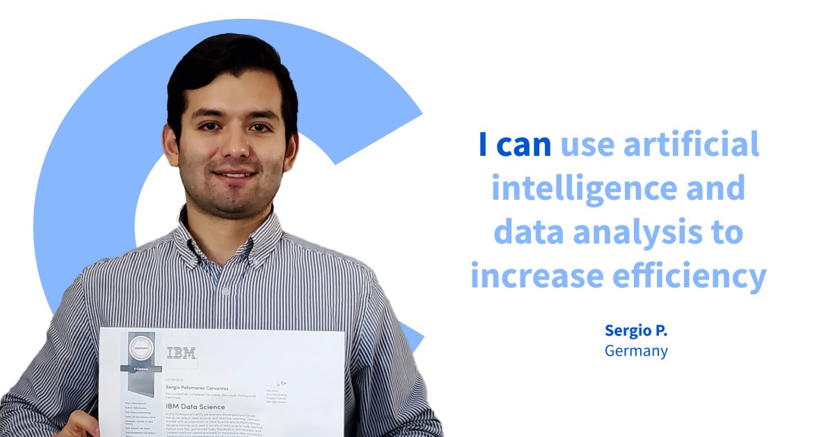 Learn how Sergio earned a promotion after gaining new AI skills