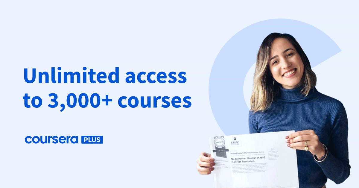 Unlimited access to learning with Coursera Plus, now available worldwide
