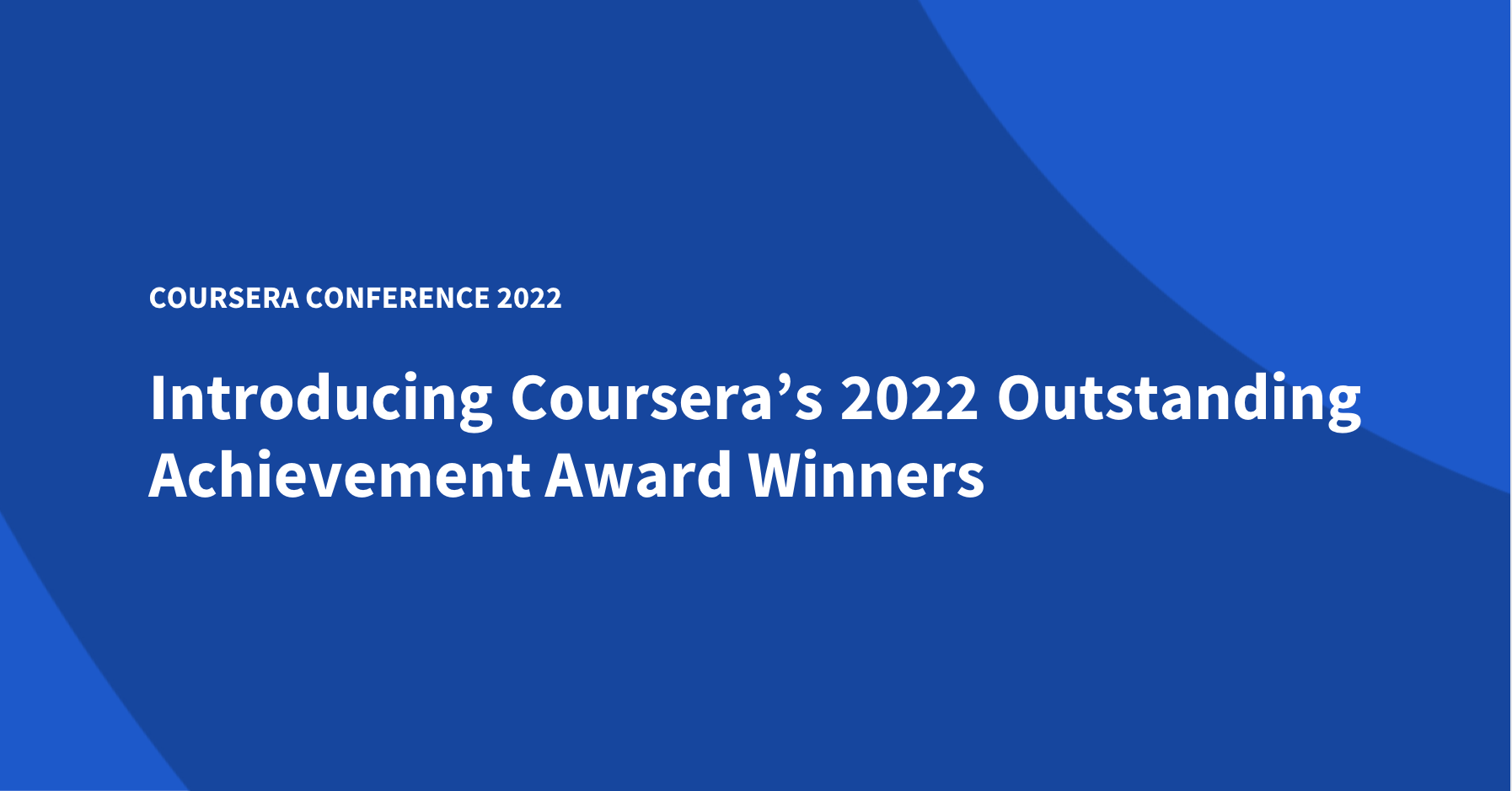 Coursera Convention 2022 Award Winners