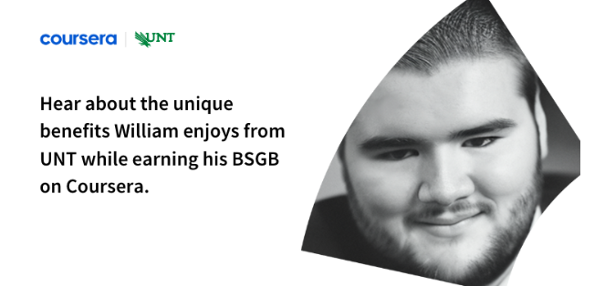 William’s Quest for a Transformative Business Education Leads to the UNT BSGB