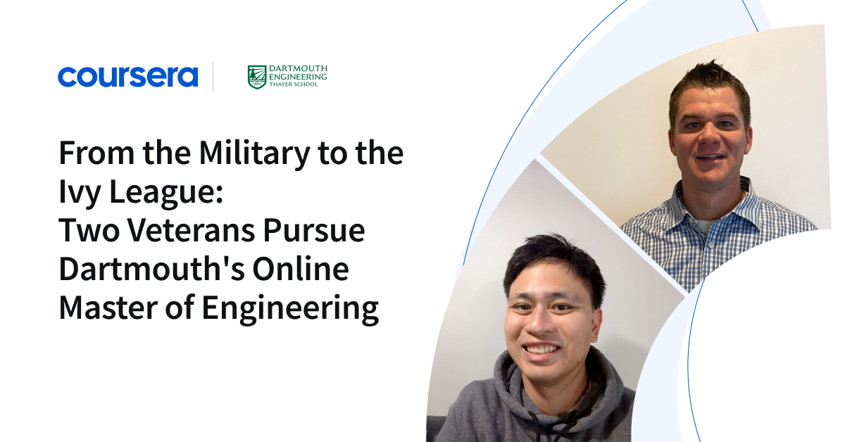 From the Military to the Ivy League: Two Veterans Pursue Dartmouth’s Online Master of Engineering